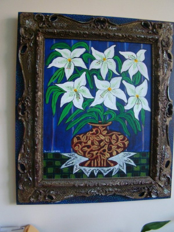 White Lillies in a Dark Room by Sarah Rakes