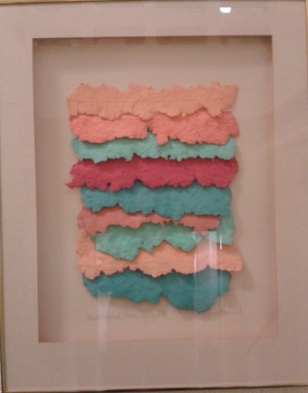 Multi color Strata Triptych II by Scott Begnaud
