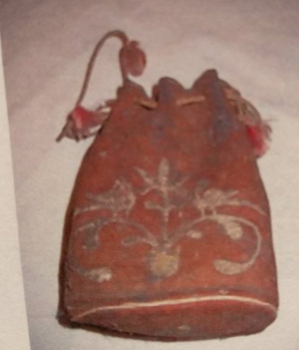 Embroidered leather bag
