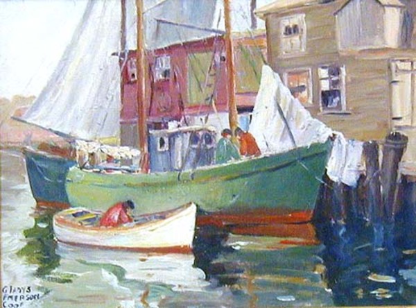 Unloading, Gloucester Harbor by Gladys Emerson Cook