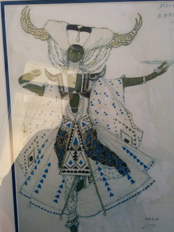 Costume Design for Vaslac Nijinksky as 'The Blue God', Le Dieu Bleu by Leon Bakst