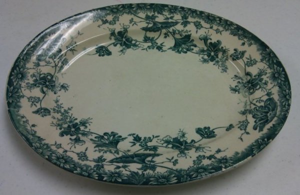 Blue Floral Platter by Staffordshire
