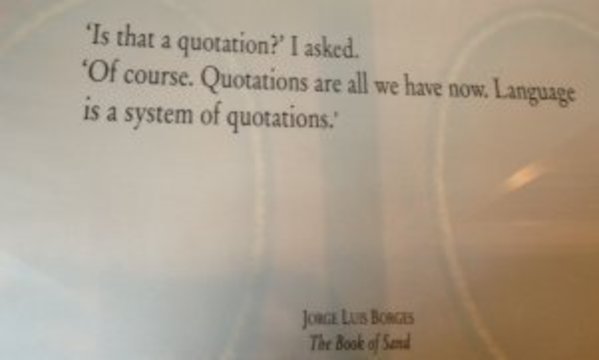 Quoted by Joseph Kosuth