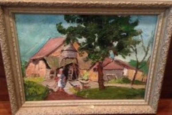 Feeding The Chickens by Harry Hering