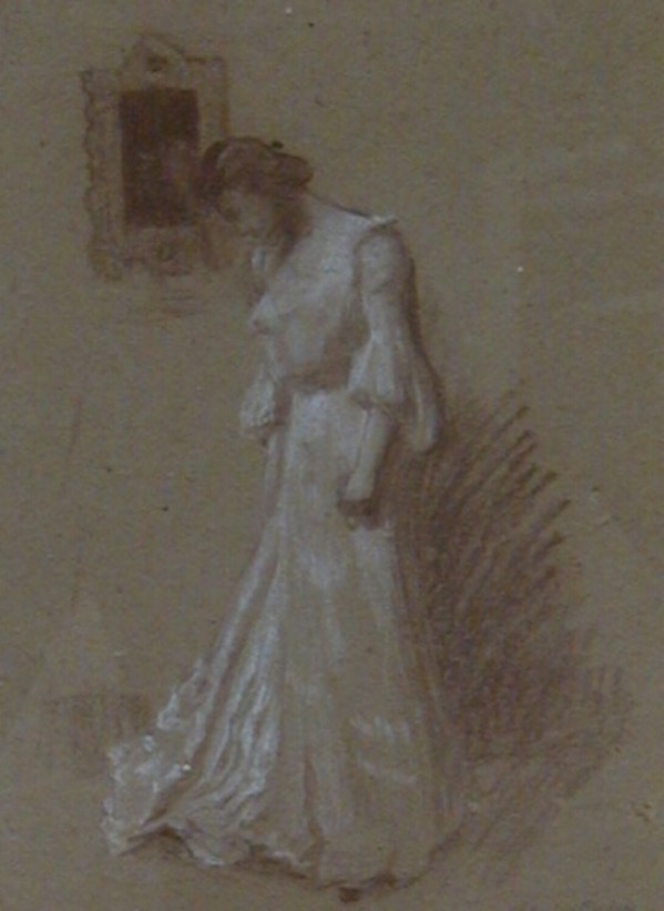 Woman in White Dress