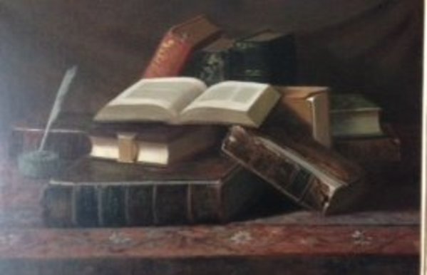 Still Life with Books and Quill
