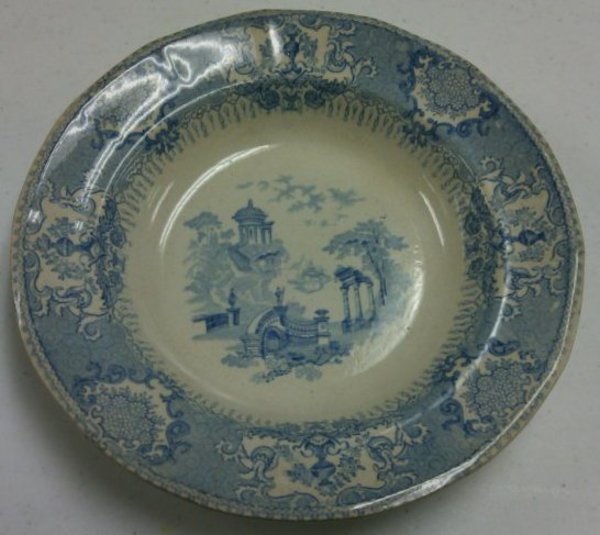Blue and White Soup Plate by John Thomson