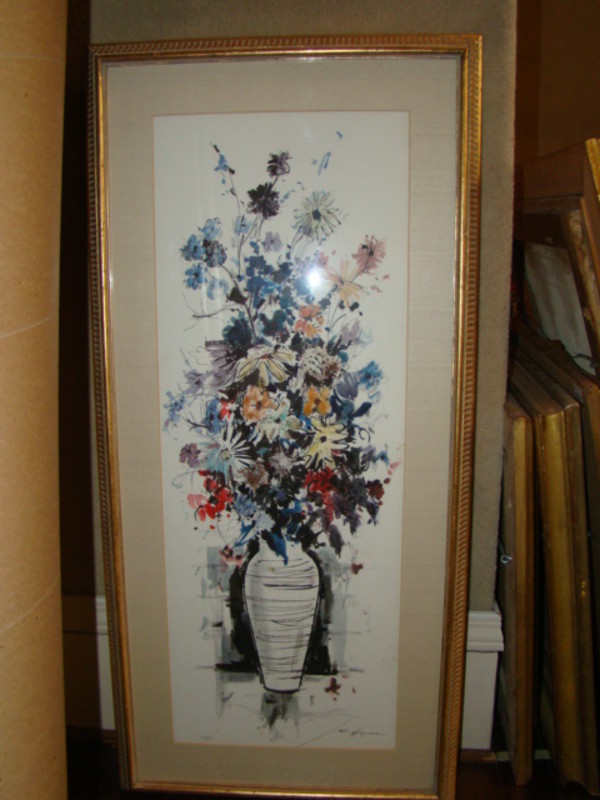 Flowers in White Vase by John Haymson