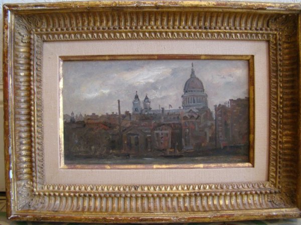 View of St. Paul's, London (from the river Thames) by Theodore Robinson