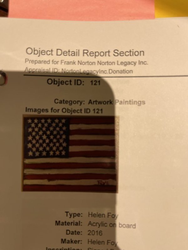 Untitled (American flag) by Helen Foy
