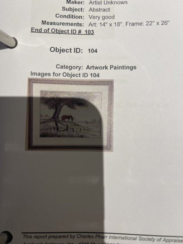 Untitled ( landscape with horse) by Cecil Neal