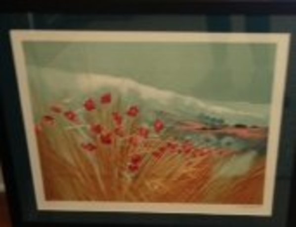 Red Poppies in a Straw Field by C. Micbutus