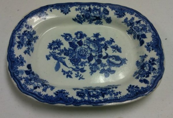 Blue and White Medium Size Platter by Maker Unknown