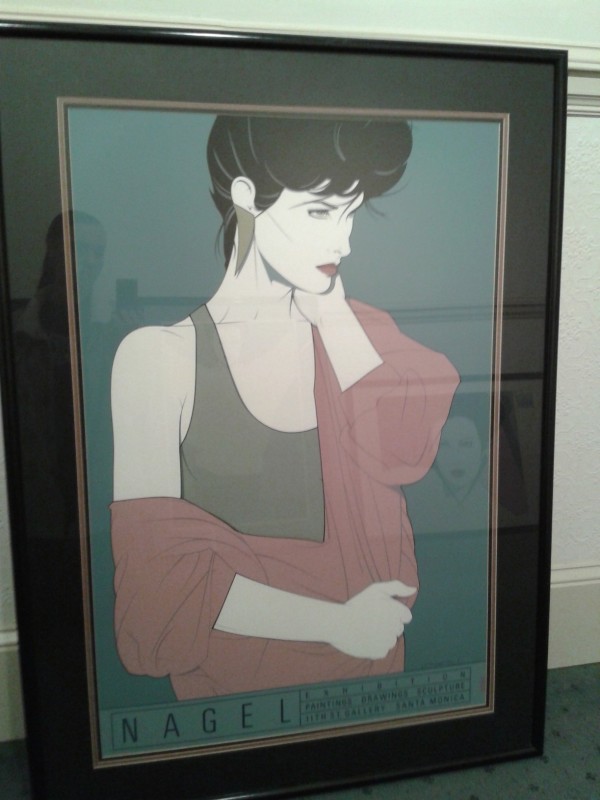 Beautiful Female Portrait with sweater or wrap by Patrick Nagel