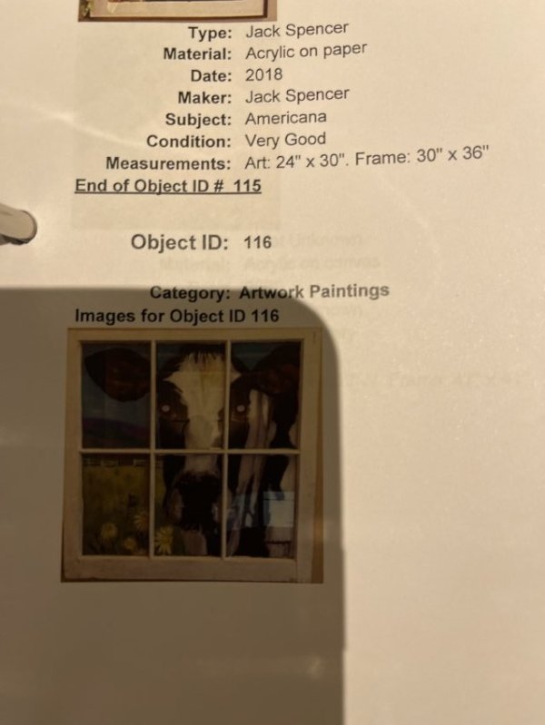Untitled (cow) by Erikson Wright