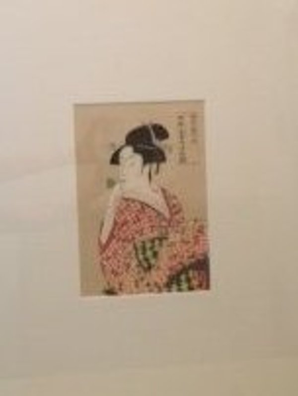 A Girl with a Poppin by Kitagawa Utamaro