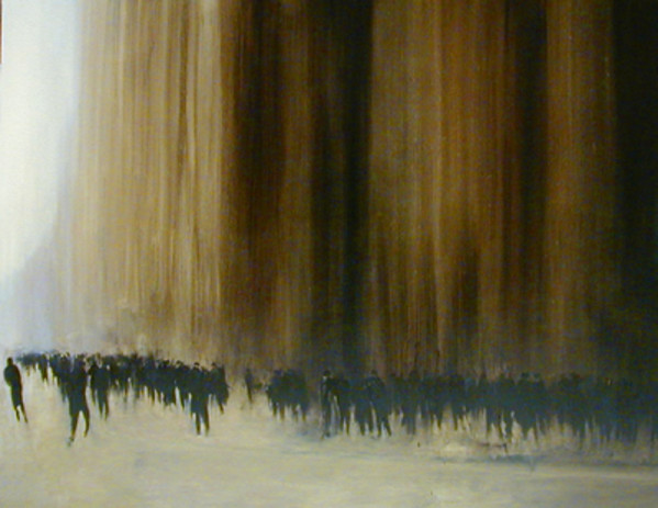 Street Scene  (diptych) by Geoffrey Johnson