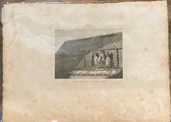 The Inside of the House in the Morai, in Atooi