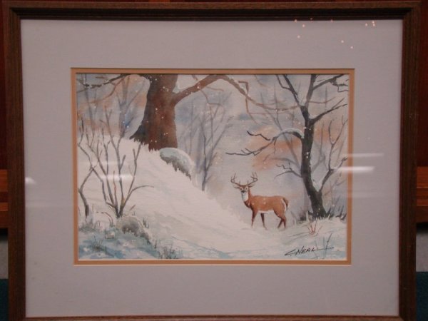 Doe in Snow by Cecil Neal