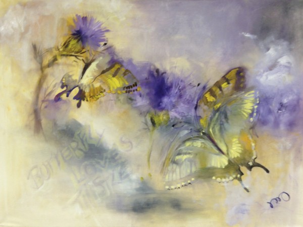 Butterfly Loves Thistle by Margaret Park