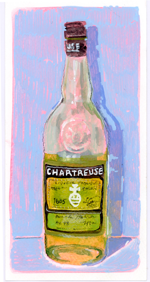 Chartreuse Bottle Study by Sarah Jaynes
