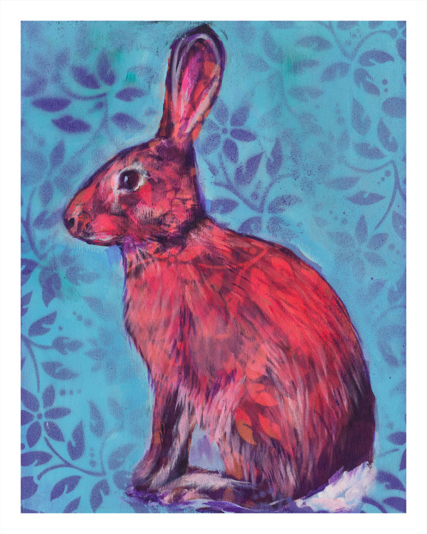 SEATED COTTONTAIL by Sarah Jaynes
