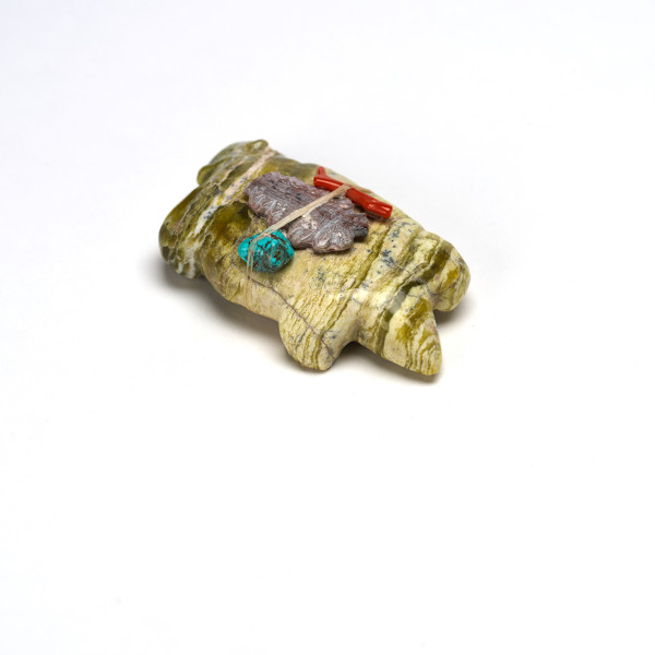 Aaron Sheche (1910 - 2002) and Lorendina Sheche, Badger with offering bundle by Lorandina Sheche, Aaron Sheche