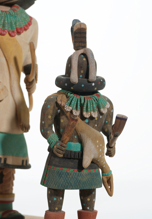 Sayadasha and Wokkwinne (Zuni Longhorn Entourage) Shulawitsi (Little Fire God)  detail by Bart Gasper Sr.  (d)