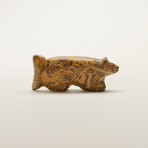 Saul Yuselew (1913 - 2009) Wolf, Fossilized Jasper by Saul Yuselew