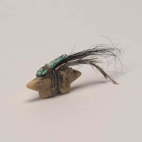 Bear with Feather and bundle,  Dendritic Jasper, Teddy Weahkee (1900-1965) by Teddy Weahkee (1890 - 1965)
