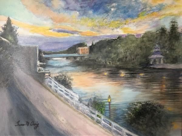 Sunset on the Riverwalk, Manistee by Sue Craig