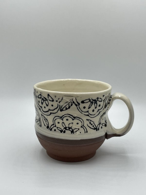 Scandinavian Design Flower Pattern Mug by Jenn Cooper