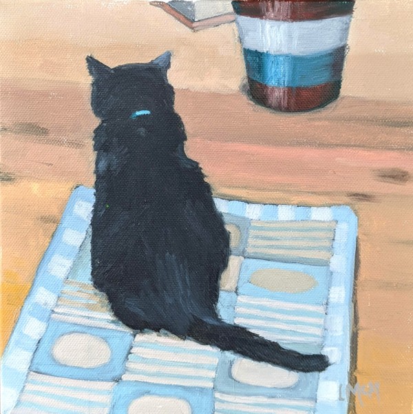 Uncooperative Black Cat by Lisa McManus