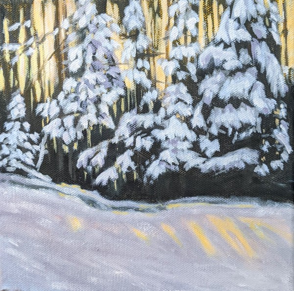 Yellow Sun on Snow 2 by Lisa McManus