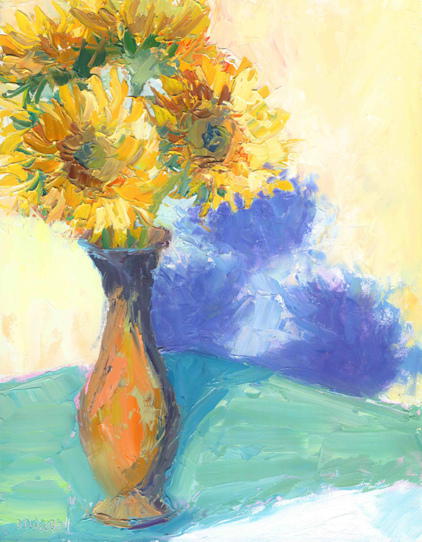 Sunflowers and Brass by Maggie Capettini