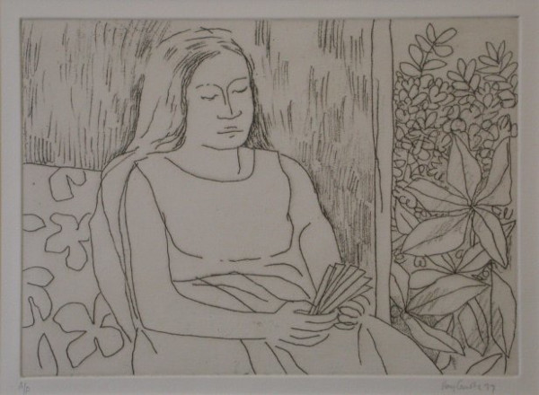 Girl with Fan by Ray Austin Crooke