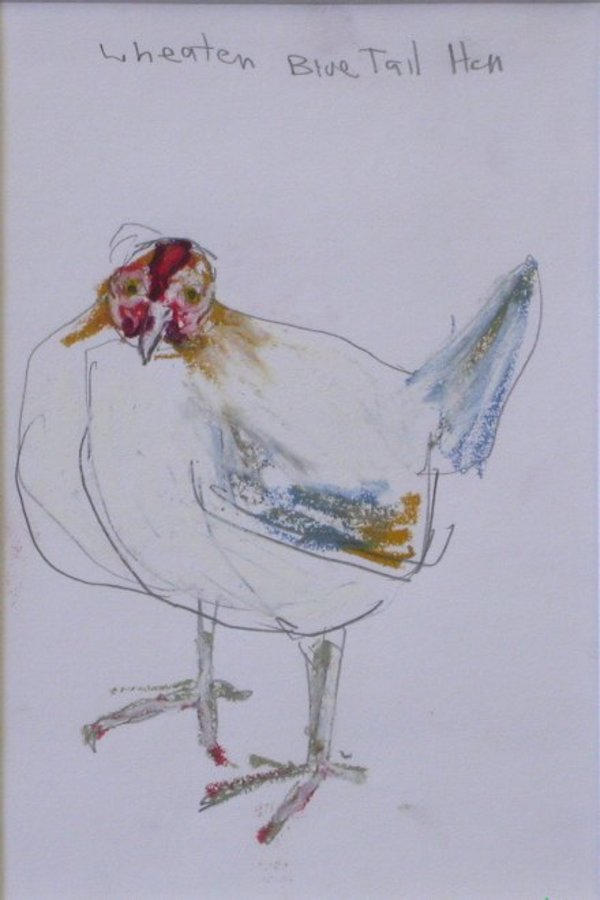 Wheaten Blue tail hen by Lucy Culliton, Image 1.