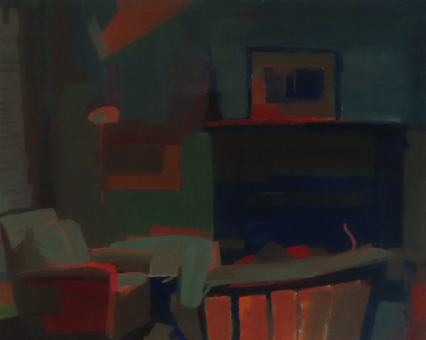 View of the fireplace, Haefligers cottage by Dagmar Cyrulla