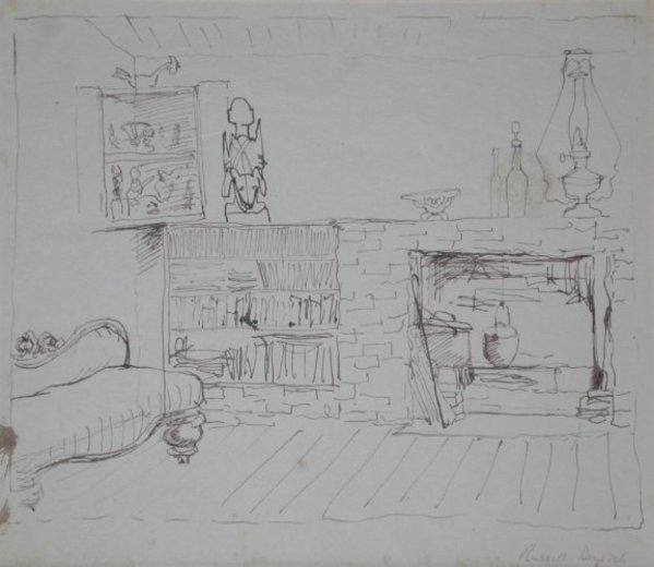 Cottage interior (Hill End studio) by Russell Drysdale