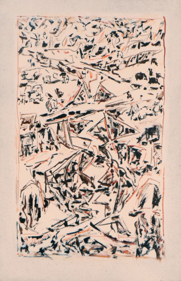 Gully with dead trees & cattle by Merrick Fry