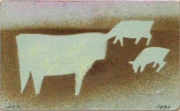 Untitled Stencil Drawing by Merrick Fry