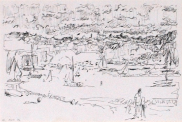 Untitled Drawing (Chinaman's Beach) by Merrick Fry