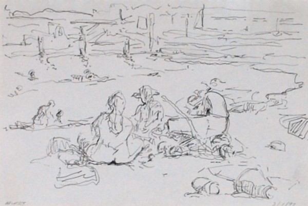 Untitled Drawing (Greenwich Baths) by Merrick Fry