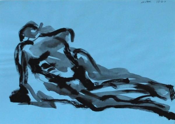 Male Life Drawing by Merrick Fry