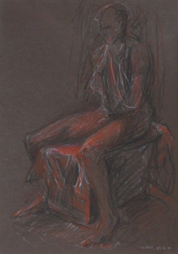 Male Life Drawing by Merrick Fry