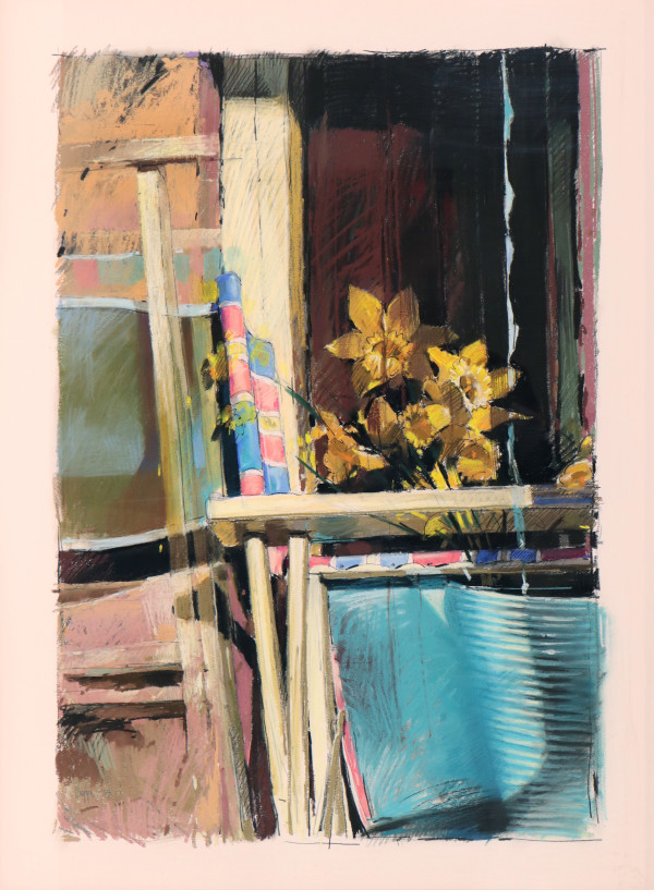 Deckchair with Daffodils by Graham Lupp