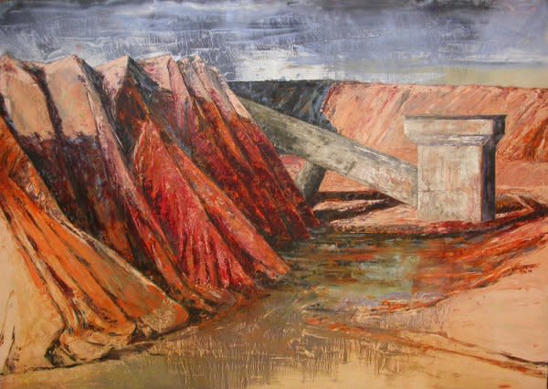 Sand quarries (dyptych 1 of 2) by Mandy Martin