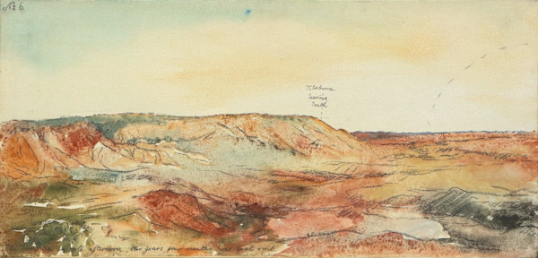 White cliffs to Innamincka, No 6 (Dyptych) by Mandy Martin
