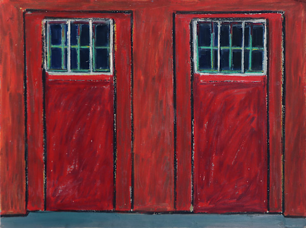 Twin green windows by Mandy Martin