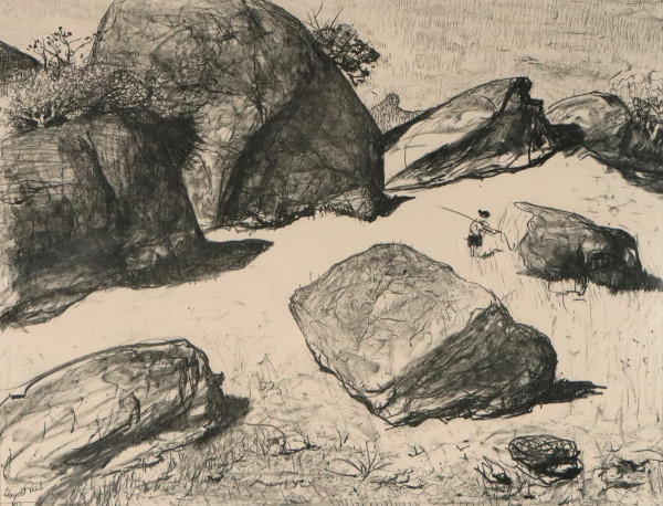 Boulders at Werri Beach 1 by Lloyd Rees